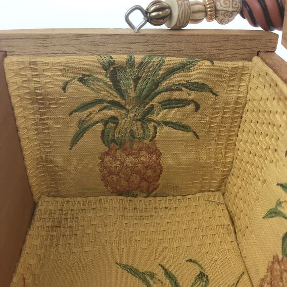 Vintage Wood Cigar Box Purse Handbag Beaded Handle Epicure Excalibur Honduras - Picture 13 of 14